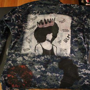 Custom Black Lives Matter Navy Jacket
